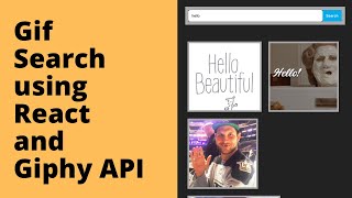 GIF Search using React and GIPHY API  HTML CSS amp JavaScript [upl. by Clarisse]