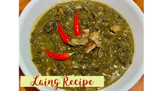 Laing Recipe  How to cook LaingTaro Leaves  Jheme’s Kitchen [upl. by Balbur]