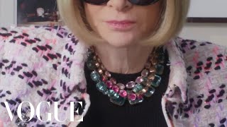 Anna Wintour on Karl Lagerfelds quotColored Pencilquot Inspired Looks [upl. by Nicoli765]