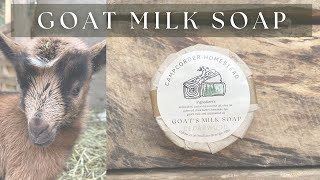 How to make a simple handmade and natural cold process Goats milk soap Tutorial with recipe [upl. by Sillaw8]