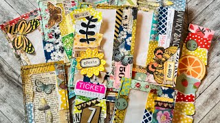 Make COLLAGE  SNIPPET STRIPS  JUNK Journal Ephemera IDEAS  Craft Along [upl. by Sievert511]