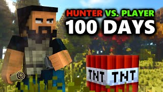 Hunter Vs Player 100 Days Minecraft Man Tracker [upl. by Nancey912]