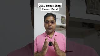 CDSL Bonus Share Record Date cdsl shorts [upl. by Cohleen628]