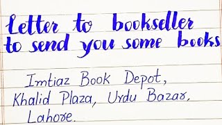 Letter to a bookseller requesting him to send you some books handwriting [upl. by Eleanora]