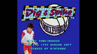 Dig amp Spike Volleyball  Super Nintendo Entertainment System  Intro amp Title Screen [upl. by Nreval382]