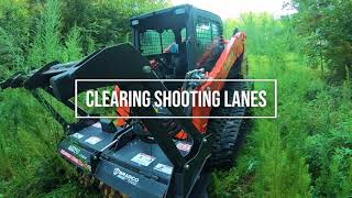 Clearing Shooting Lanes With a Kubota Skid Steer [upl. by Schmitz]