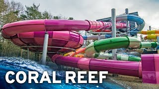 NEW WATERSLIDE TOWER NEAR LONDON Coral Reef Waterworld Bracknell [upl. by Asital]