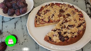 Zwetschgenkuchen Blitzkuchen mit Rührteig und Streusel [upl. by Aztilem]