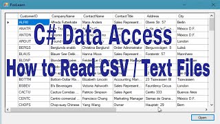 C Tutorial  Data Access CSVText files C Application  FoxLearn [upl. by Baldridge]