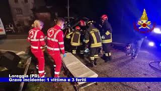 Loreggia PD Grave incidente 1 vittima e 3 feriti 11112024 [upl. by Kwarteng]