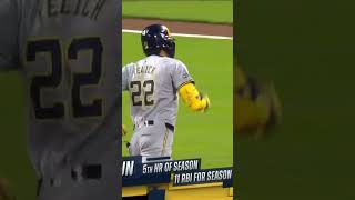 Yelich just hit ANOTHER HR 😱 brewers mlb homerun [upl. by Sivrep]