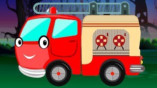 Scary Fire Truck  Formation amp Uses  Haunted Place  Halloween Video for Kids [upl. by Lucina]