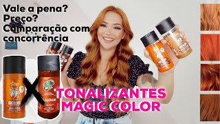 TONALIZANTES MAGIC COLOR X KAMALEÃO COLOR  RESENHA COMPLETA Doce de Abóbora [upl. by Itnaihc]