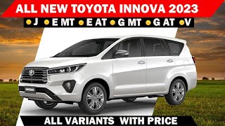 All New Toyota Innova 2023  Innova J Innova E MT AT  Innova G MT AT Innova V [upl. by Fisch]