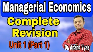 Managerial Economics  Managerial Economics Revision  Unit 1 Part1  AKTU  MBA  Mcom [upl. by Marsiella]