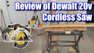 Reviewing the Dewalt 20 volt Max Cordless Circular Saw [upl. by Fiden382]