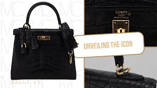 Unveiling the Icon Hermes Kelly 25 Retourne in Black Matte Alligator • MIGHTYCHIC • [upl. by Yarb908]