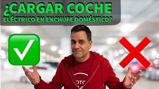 Cargar COCHE ELÉCTRICO en enchufe DOMÉSTICO SÍ ✅ o No ❌ TODO lo que DEBES SABER Consejos MOTORK [upl. by Ecnal]