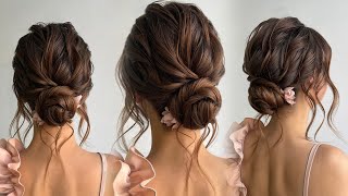 Voluminous textured low bun Wedding hairstyle [upl. by Enelia39]