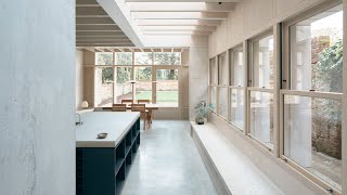 Sunken concrete floor expands Victorian terrace house in London [upl. by Hubert]