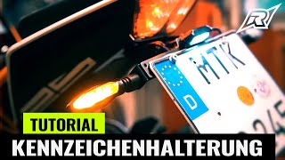 Wechsel KTM Duke 125 390 Kennzeichenhalter Nummernschildhalter amp Beleuchtung  Tutorial [upl. by Eniahpets]