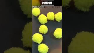 How to make pompom  Pompom using Cutlery  Wool Ball  quick amp easy way to make pompom shorts [upl. by Kermy]