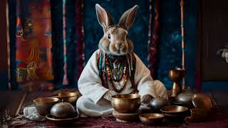 Sound Healing for Rabbits ❤️ Music Therapy with Singing Bowls for Your Bunny  Sound Bath [upl. by Kimberlee]