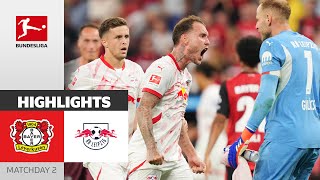 It Happened Leipzig Beat The Champion  Bayer Leverkusen  RB Leipzig 23  Highlights  MD 2 [upl. by Britta]