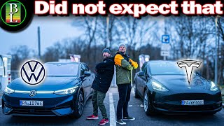 VW Id7 and Tesla Model Y LR AWD  Who has less consumption [upl. by Scottie]