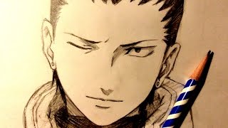 ASMR  Pencil Drawing 68  Shikamaru Request [upl. by Gershom638]