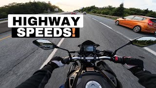 Can The Yamaha MT03 Do HIGHWAY SPEEDS Motovlog [upl. by Ahsiniuq]