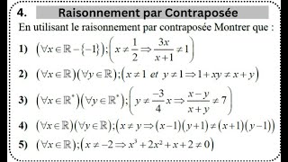 Solution Exercice 4  Logique et Raisonnement  Raisonnement par Contraposée [upl. by Lemrac55]