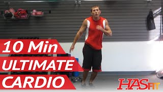 Ultimate 10 Minute Cardio Workout At Home  Burn Fat w Aerobic Exercises amp Workouts [upl. by Adnawot]