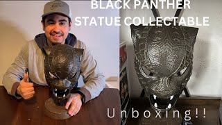 black panther MASK STATUE UNBOXING 2024 [upl. by Ryter778]