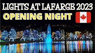 🇨🇦 Walking Tour Lights at Lafarge 2023  Opening Night  Lafarge Lake  Coquitlam  November 24 [upl. by Iilek393]