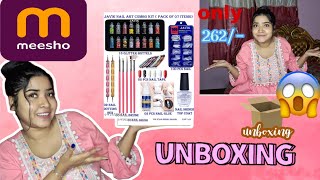 Unboxing Nail art combo kit from meesho 💅💅 Cheapest nail art kit honest review meeshoshopping [upl. by Ecnerual]