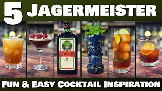 5 Fun amp Easy JAGERMEISTER Cocktails [upl. by Sirret785]