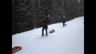 Pulling Sleds While Skiing in Grizzly Gulch [upl. by Erehc]