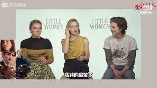 Timothée Chalamet Saoirse Ronan and Florence Pugh new interview for Little Women [upl. by Akeber550]