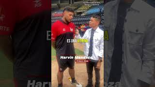 Harvin Mendoza ft PrimiciaDeportivaTV beisbolvenezolano leonesdelcaracas harvinmendoza vizquel [upl. by Skelton708]