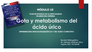 Gota GT y metabolismo del ácido úrico MAU [upl. by Aihsemat]