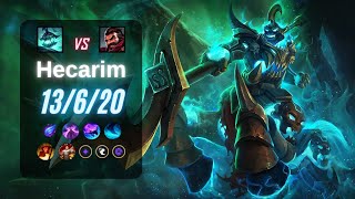 HECARIM JUNGLE vs GRAVES  EUW LoL Challenger Patch 143 [upl. by Hazeefah]