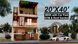 20X40 Duplex House Design  800 Sqft House Plan  2040 House Design with Walkthrough [upl. by Shult560]