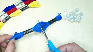 Pom pom Tassel making idea with threads Easy Tassel design Ideas [upl. by Norehc]