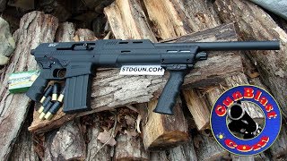 Shooting the SKO Shorty 12Gauge SemiAuto Shotgun from Standard Manufacturing  Gunblastcom [upl. by Nue]