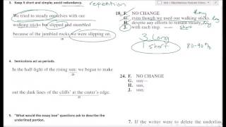 ACT English 10 Hints Tips and Strategies [upl. by Evanne]