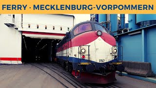 Ferry MECKLENBURGVORPOMMERN Trelleborg Väte loco MY 1157 shunting train Stena Line [upl. by Auginahs]