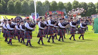 Lower Clyde Pipes and Drums in Grade 3B at 2024 British Pipe Band Championships at Forres Scotland [upl. by Lydon]