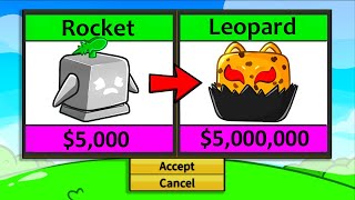 Trading From Rocket to Leopard in 24 Hours Blox Fruits [upl. by Alletsirhc556]