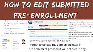 How to Edit submitted PreEnrollment at Universitaly How to make changes in submitted PreEnrolment [upl. by Nailimixam]